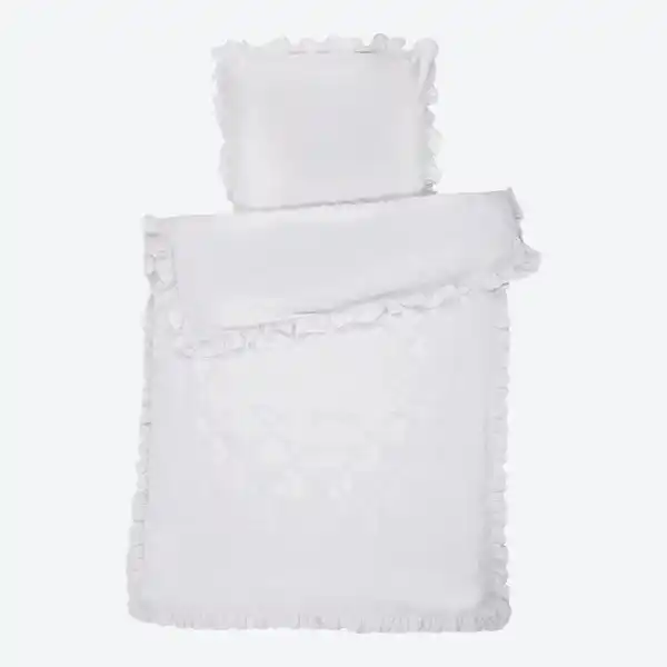 Bild 3 von Mikrofaser-Bettwäsche-Garnitur mit Rüschen