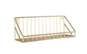 Wandregal Fiona in Goldfarbig, 30 x 11 cm