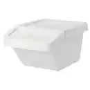 Bild 1 von SORTERA Abfalleimer mit Deckel, weiß, 37 l