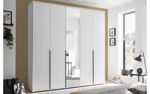 Pol Power - Drehtürenschrank Kevo, weiß, 225 x 225 cm, inkl. Spiegeltür