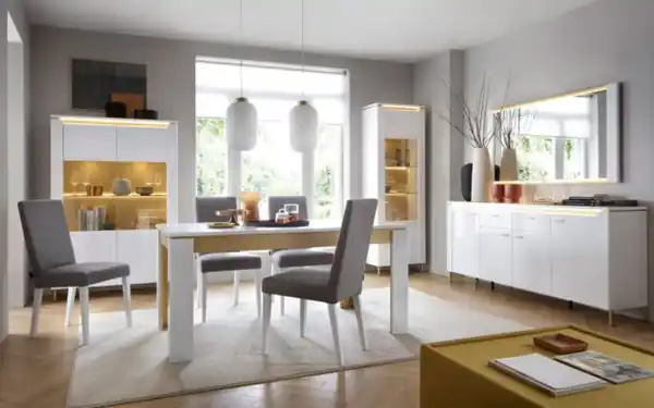 Bild 3 von Wojcik Meble Sp. z.o.o - Wandspiegel Lazio, weiß/gold, 155 x 80 cm, inkl. Beleuchtung