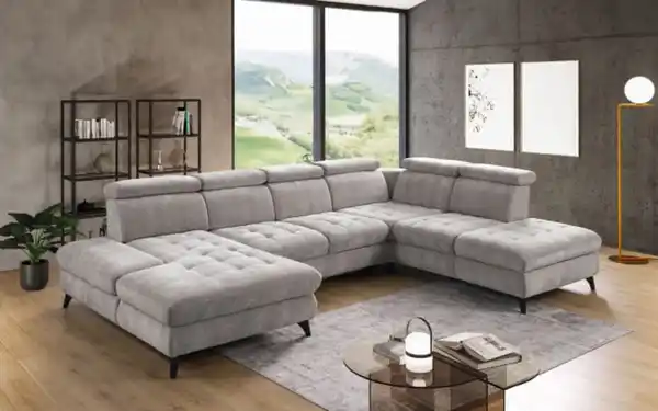 Bild 2 von Steinpol PoCo - Wohnlandschaft Carolina XC, hellgrau