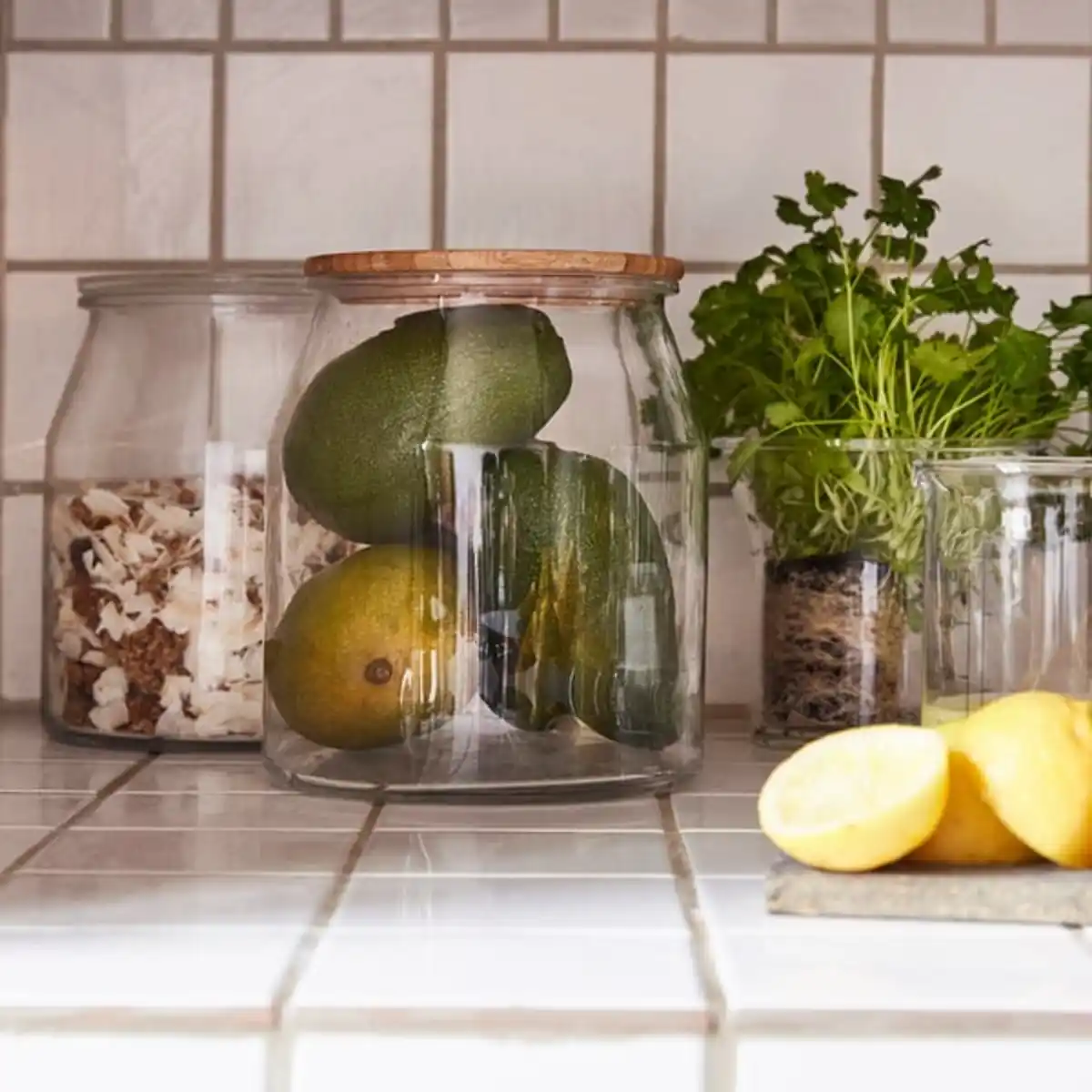 Bild 2 von IKEA 365+ Behälter, rund/Glas, 3.3 l