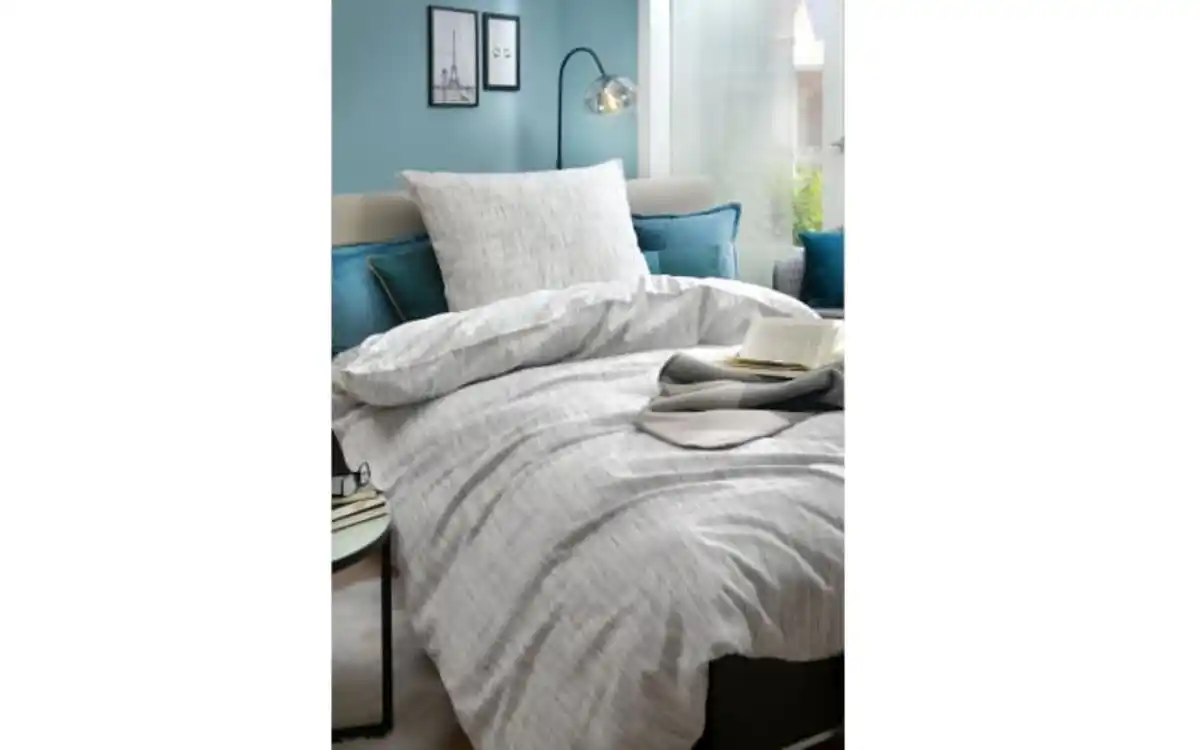 Bild 2 von Bettwäsche Wanda Satin, silber, 155 x 220 cm