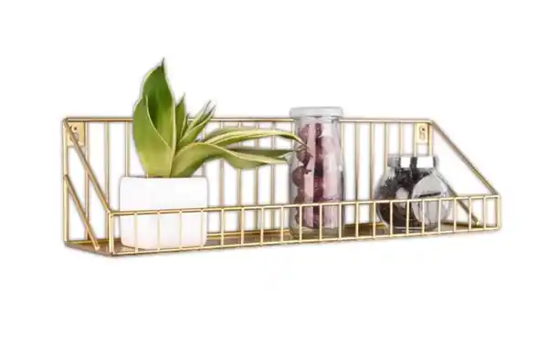 Bild 2 von Wandregal Fiona in Goldfarbig, 45 x 12 cm