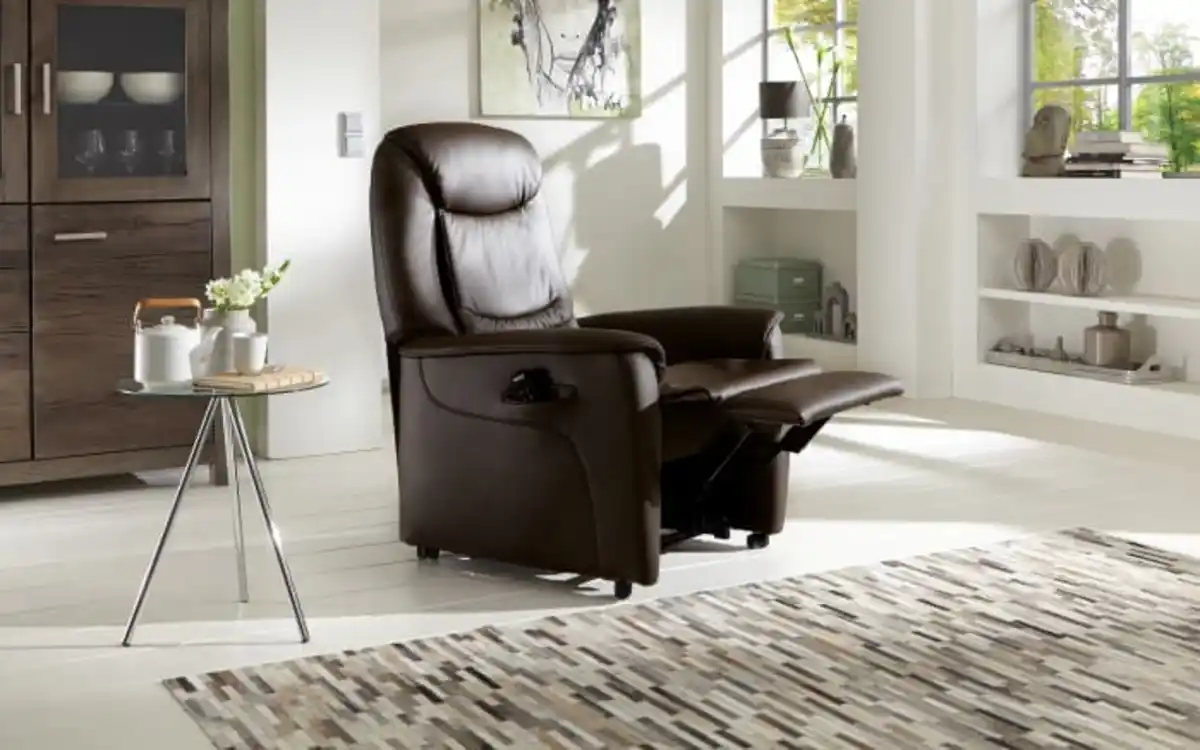 Bild 3 von Hukla - Leder-Fernsehsessel HU-RV15024, braun, inkl. Funktionen