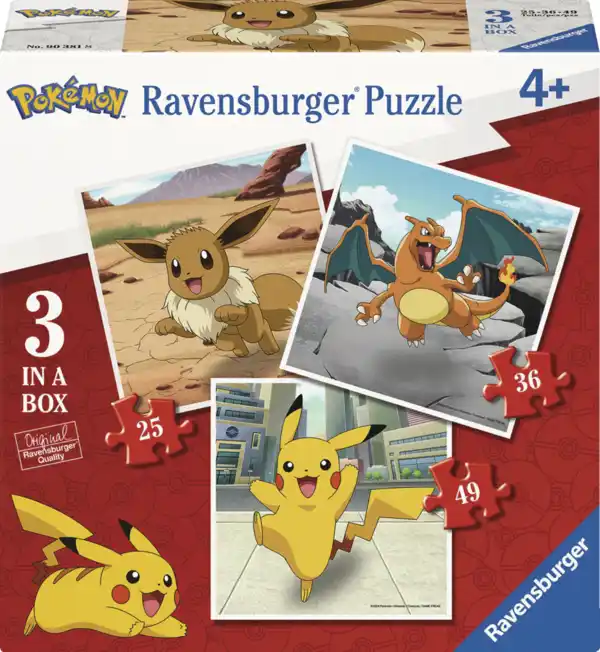 Bild 1 von Ravensburger 3 in 1 Puzzle Pokémon