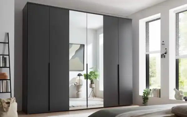 Bild 1 von Pol Power - Drehtürenschrank Kevo, graphit, 270 x 225 cm, inkl. Spiegeltüren