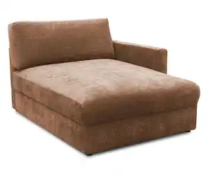 DOMO Longchair, rechtsbündig, rost/hellbraun