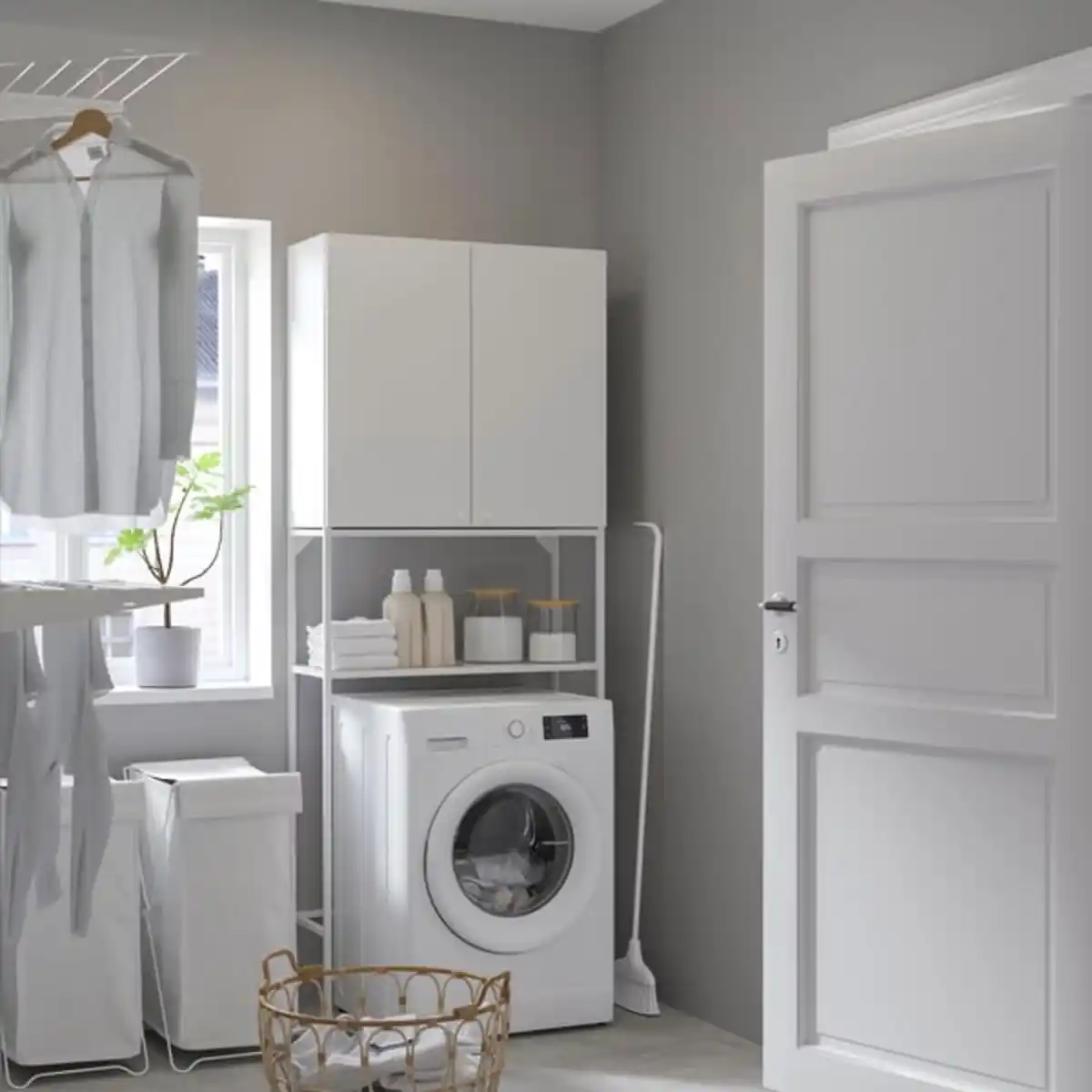 Bild 2 von ENHET Aufbewahrungskombi, weiß, 80x32x204 cm