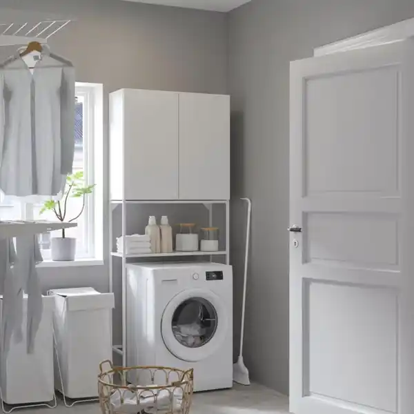 Bild 2 von ENHET Aufbewahrungskombi, weiß, 80x32x204 cm