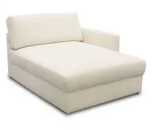 DOMO Longchair, rechtsbündig, creme