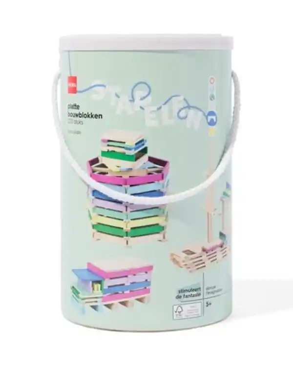 Bild 3 von Flache Holzbauklötze 200-teilig