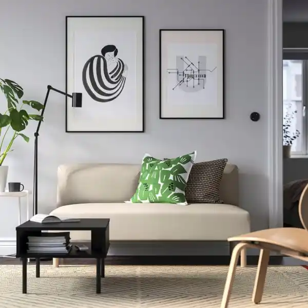 Bild 2 von LILLEHEM 2er-Sitzelement, Vissle/beige Holz