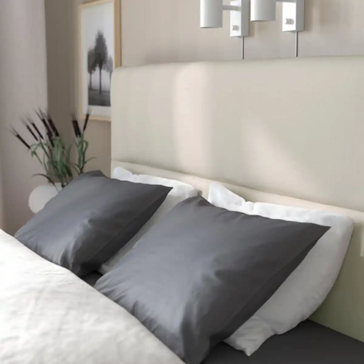 Bild 3 von HEMFJÄLLET Boxspringbett mit Bettkasten, Vesteröy fest/Näsfjället Odensvi hellbeige, 180x200 cm