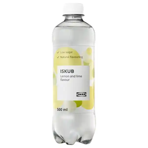 Bild 1 von ISKUB Sprudelgetränk, Zitronen-/Limettengeschmack/mit Zucker und Süßstoffen, 500 ml