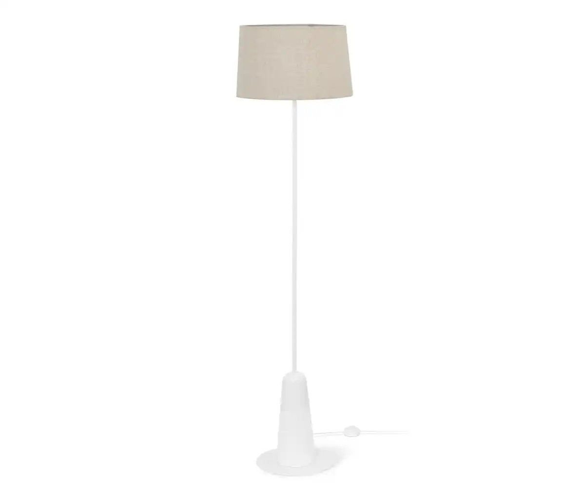 Bild 1 von Stehleuchte mit Textilschirm, weiß