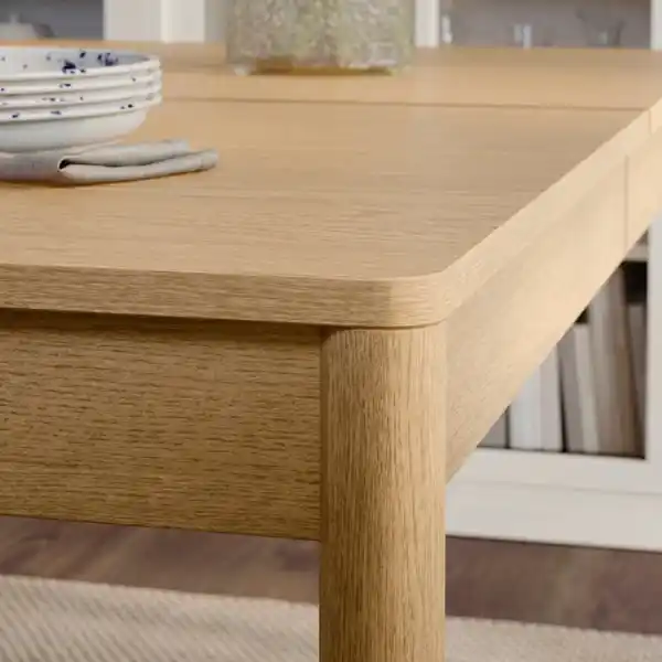 Bild 3 von TONSTAD / TONSTAD Tisch und 4 Stühle, Eichenfurnier/Eichenachbildung Fridtuna hellbeige, 140/196x85 cm