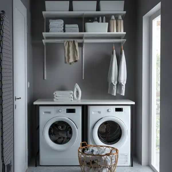 Bild 2 von ENHET Aufbewahrungskombi, anthrazit/weiß Laminat, 139x63.5x87.5 cm