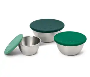 3 Edelstahl-Schälchen