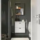 Bild 2 von ENHET Badezimmer, anthrazit/weiß, 64x43x65 cm