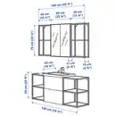 Bild 3 von ENHET Badezimmer, anthrazit/weiß, 140x43x65 cm