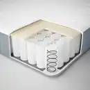 Bild 3 von LYNGÖR Boxspringbett, Vesteröy fest/hellblau dunkelgrau, 160x200 cm