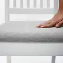 Bild 4 von NÄSINGE / NÄSINGE Tisch und 4 Stühle, weiß/weiß Tibbleby beige/grau, 130/190x80 cm