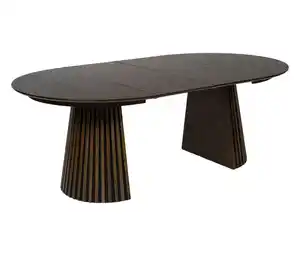 deVries Diningtisch »Barletta«, Smoaked Oak, oval, 120/210 x 120 cm