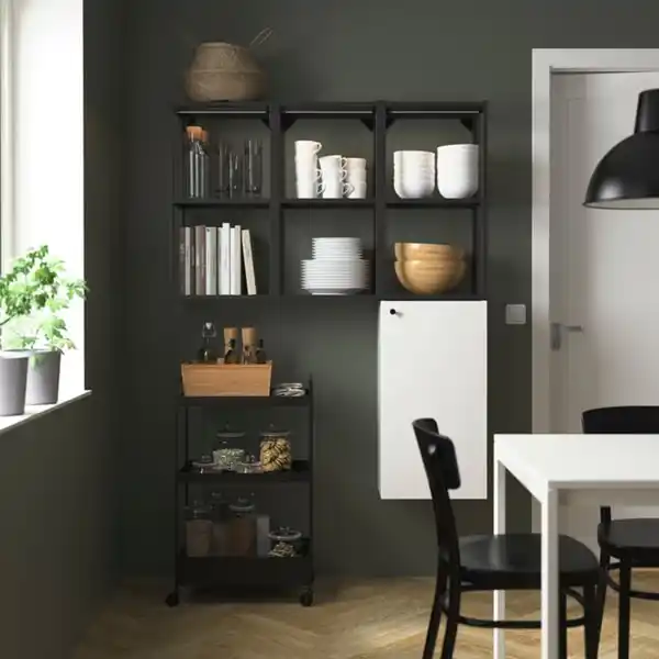 Bild 2 von ENHET Aufbewahrungskombi, anthrazit/weiß, 120x32x150 cm