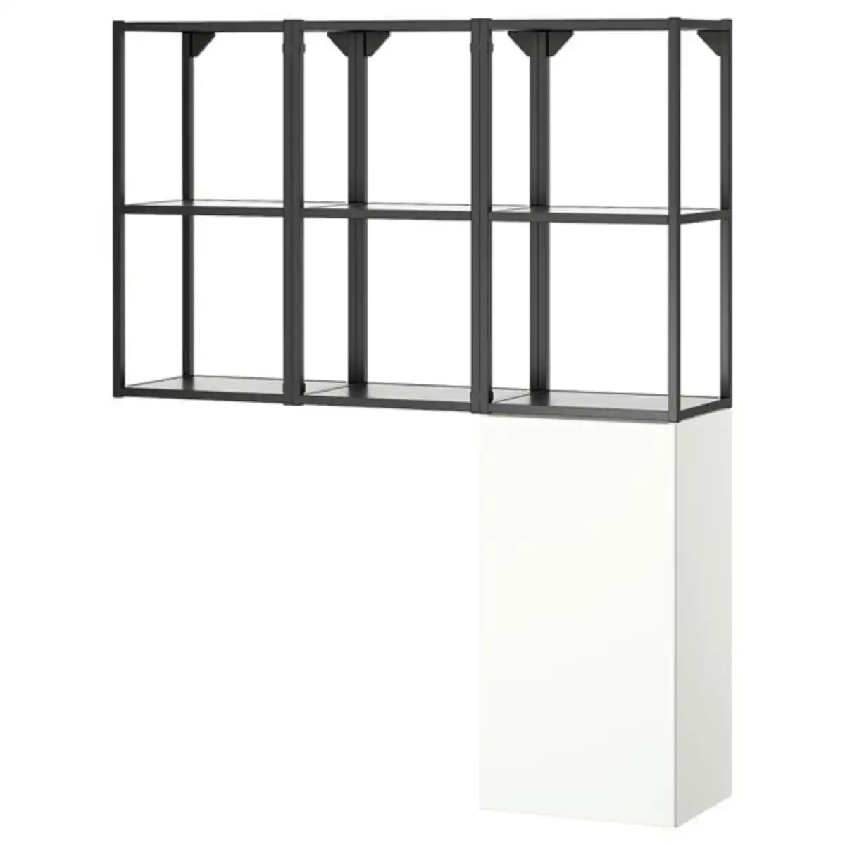 Bild 1 von ENHET Aufbewahrungskombi, anthrazit/weiß, 120x32x150 cm