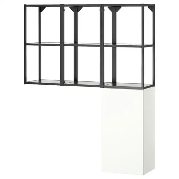 Bild 1 von ENHET Aufbewahrungskombi, anthrazit/weiß, 120x32x150 cm