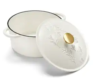 Gusseisen-Topf, weiß