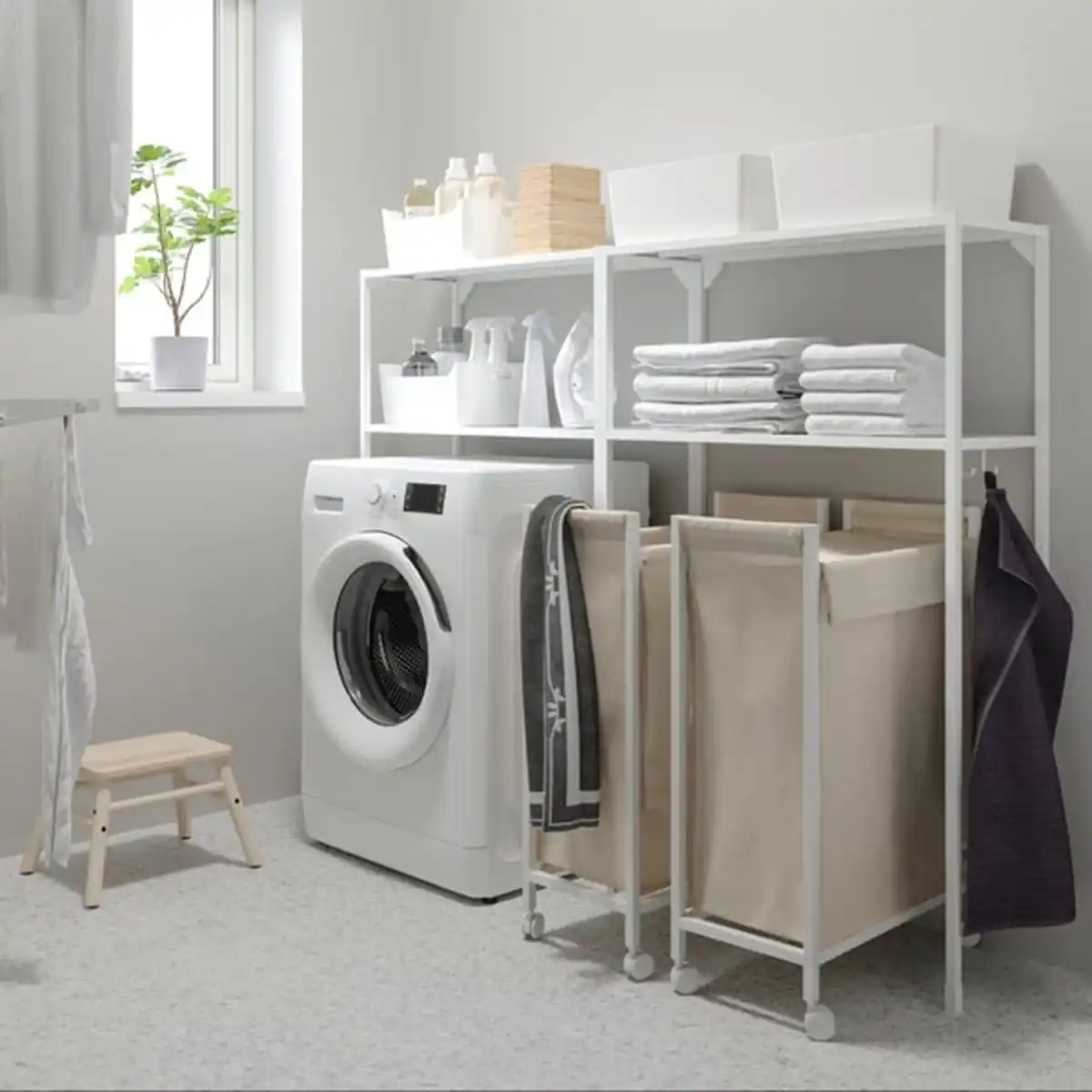 Bild 2 von ENHET Aufbewahrungskombi, weiß, 160x30x129 cm