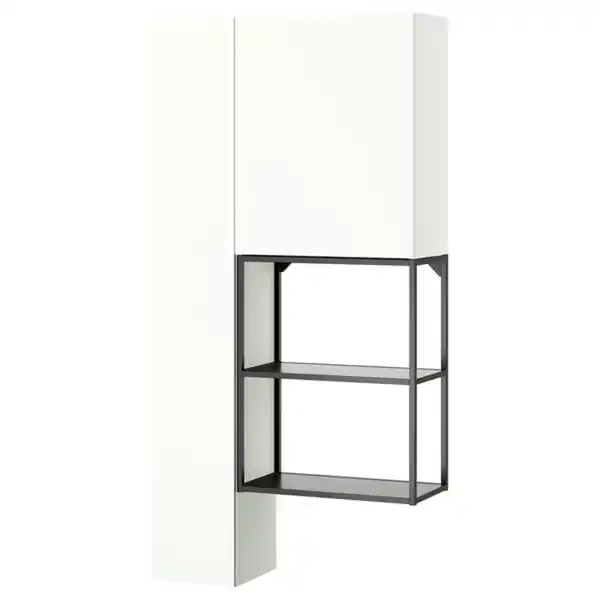 Bild 1 von ENHET Aufbewahrungskombi, anthrazit/weiß, 90x32x180 cm