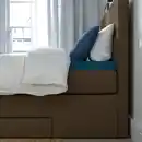 Bild 4 von HEMFJÄLLET Boxspringbett mit Bettkasten, Valevåg mittelfest/Nisseholm Tonerud dunkel graubraun, 180x200 cm