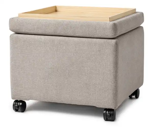 Bild 1 von Pouf mit Rollen und Tablett