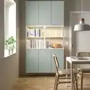 Bild 3 von ENHET Aufbewahrungskombi, weiß/blasses Graugrün, 120x32x225 cm