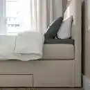 Bild 4 von HEMFJÄLLET Boxspringbett mit Bettkasten, Vesteröy fest/Näsfjället Odensvi hellbeige, 180x200 cm