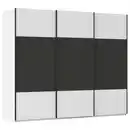 Bild 1 von Novel Schwebetürenschrank, Graphit, Weiß, Holzwerkstoff, 9 Fächer, 271x223x68 cm, Typenauswahl,  umfangreiches Zubehör erhältlich, in verschiedenen Größen und Holzdekoren erhältlich, Schlafzi