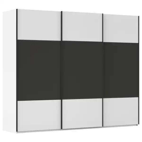 Bild 1 von Novel Schwebetürenschrank, Graphit, Weiß, Holzwerkstoff, 9 Fächer, 271x223x68 cm, Typenauswahl,  umfangreiches Zubehör erhältlich, in verschiedenen Größen und Holzdekoren erhältlich, Schlafzi