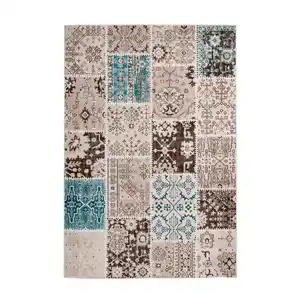 Kayoom Vintage-Teppich Ariya, Taupe, Textil, Patchwork, rechteckig, 120x170 cm, Oeko-Tex® Standard 100, Teppiche & Böden, Teppiche, Vintage-Teppiche