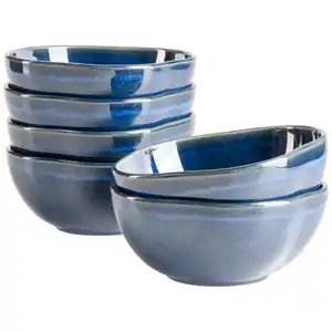 Mäser Schüssel Cordelia, Blau, Keramik, 6-teilig, organisch, 6.5 cm, lebensmittelecht, Essen & Trinken, Geschirr, Schalen & Schüsseln, Schüsseln