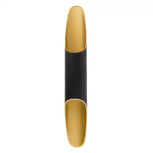 Led-Wandleuchte, Gold, Schwarz, Metall, länglich,länglich, G, 6x7x50 cm, Lampen & Leuchten, Innenbeleuchtung, Leuchten nach Räumen, Schlafzimmerlampen, G