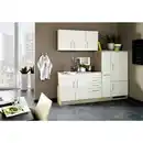 Bild 1 von Held Küchenblock Toronto, Creme, Metall, 1,3 Schubladen, seitenverkehrt montierbar, nur wie online abgebildet bestellbar, 210 cm, Made in Germany, links aufbaubar, rechts Anti-Fingerprint, Küchen,