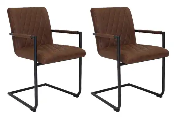 Bild 1 von Armlehnstuhl-Set Damian ca. 52x88 cm 2er-Set Braun, Braun