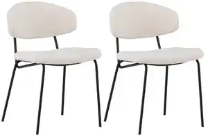 Stuhl-Set Chico ca. 50x79x57 cm Schwarz/Weiß, Schwarz, Weiß