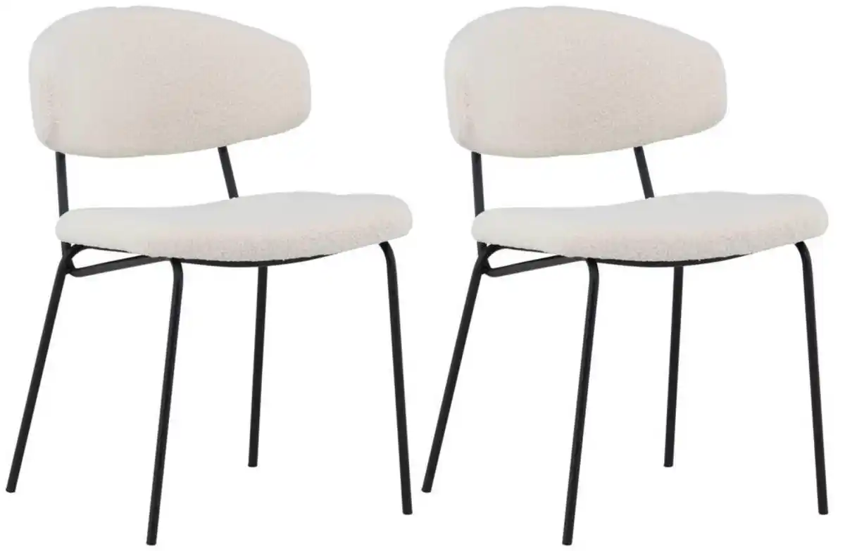 Bild 1 von Stuhl-Set Chico ca. 50x79x57 cm Schwarz/Weiß, Schwarz, Weiß