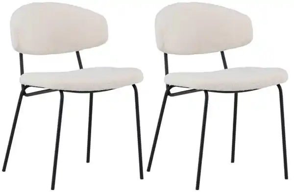 Bild 1 von Stuhl-Set Chico ca. 50x79x57 cm Schwarz/Weiß, Schwarz, Weiß