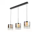 Bild 1 von Dieter Knoll Led-Hängeleuchte Baia, Schwarz, Metall, Glas, Uni,Uni, 165 mm, länglich,länglich, 20x180x100 cm, RoHS, CE, 3 Helligkeitsstufen, Lampen & Leuchten, Innenbeleuchtung, Leuchten nach Räu